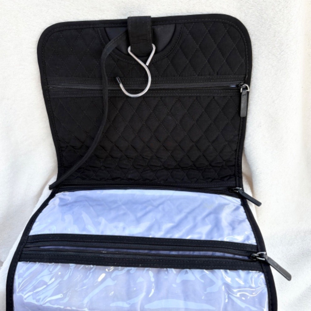 Vera Bradley Hanging Travel Organizer Quilted Microfiber Women OS Black